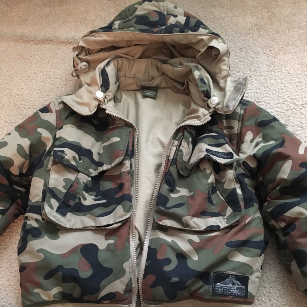 Reversible Kids Army Coat